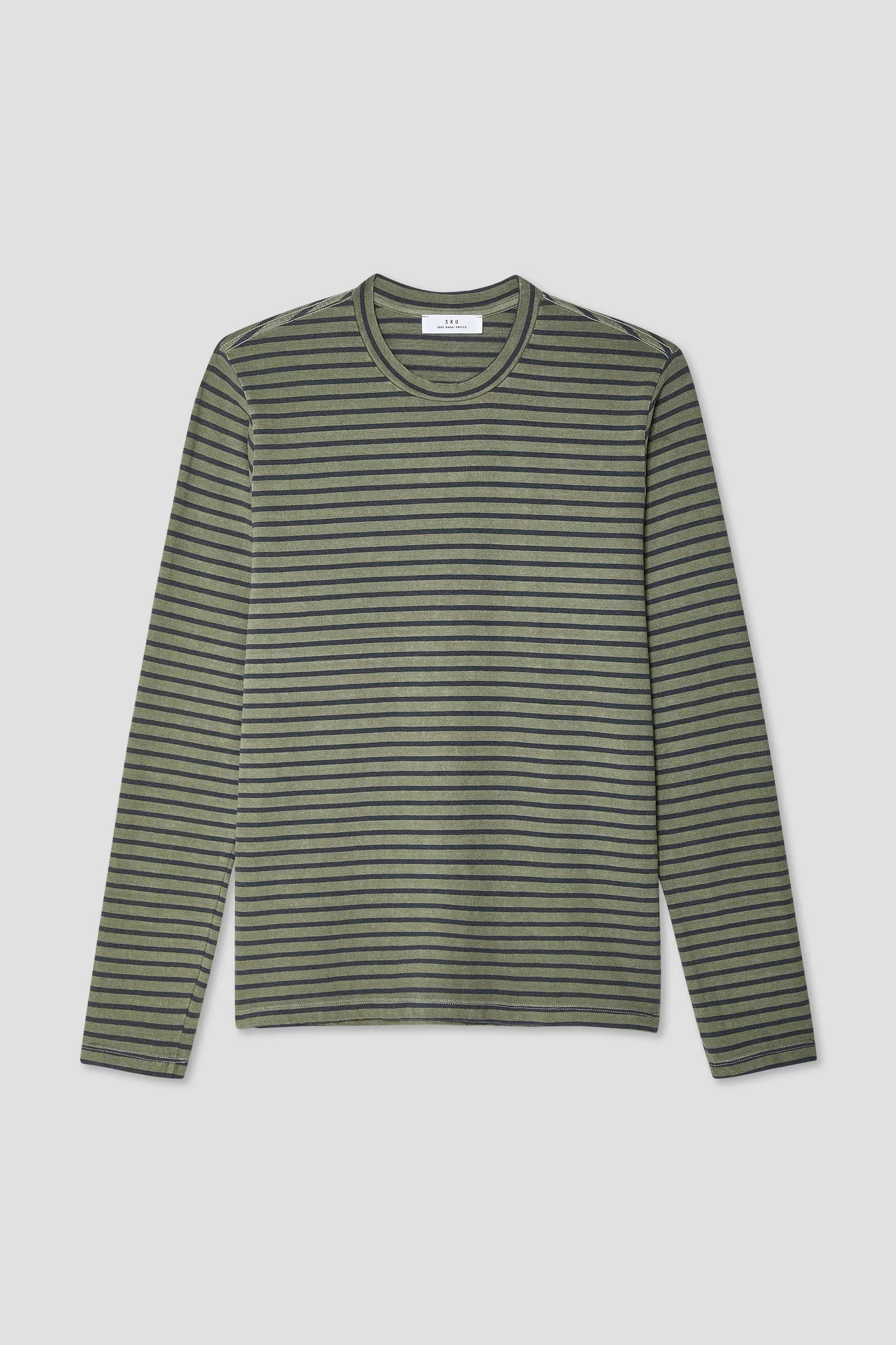 L/S Organic Hemp Stripe Crew Tee