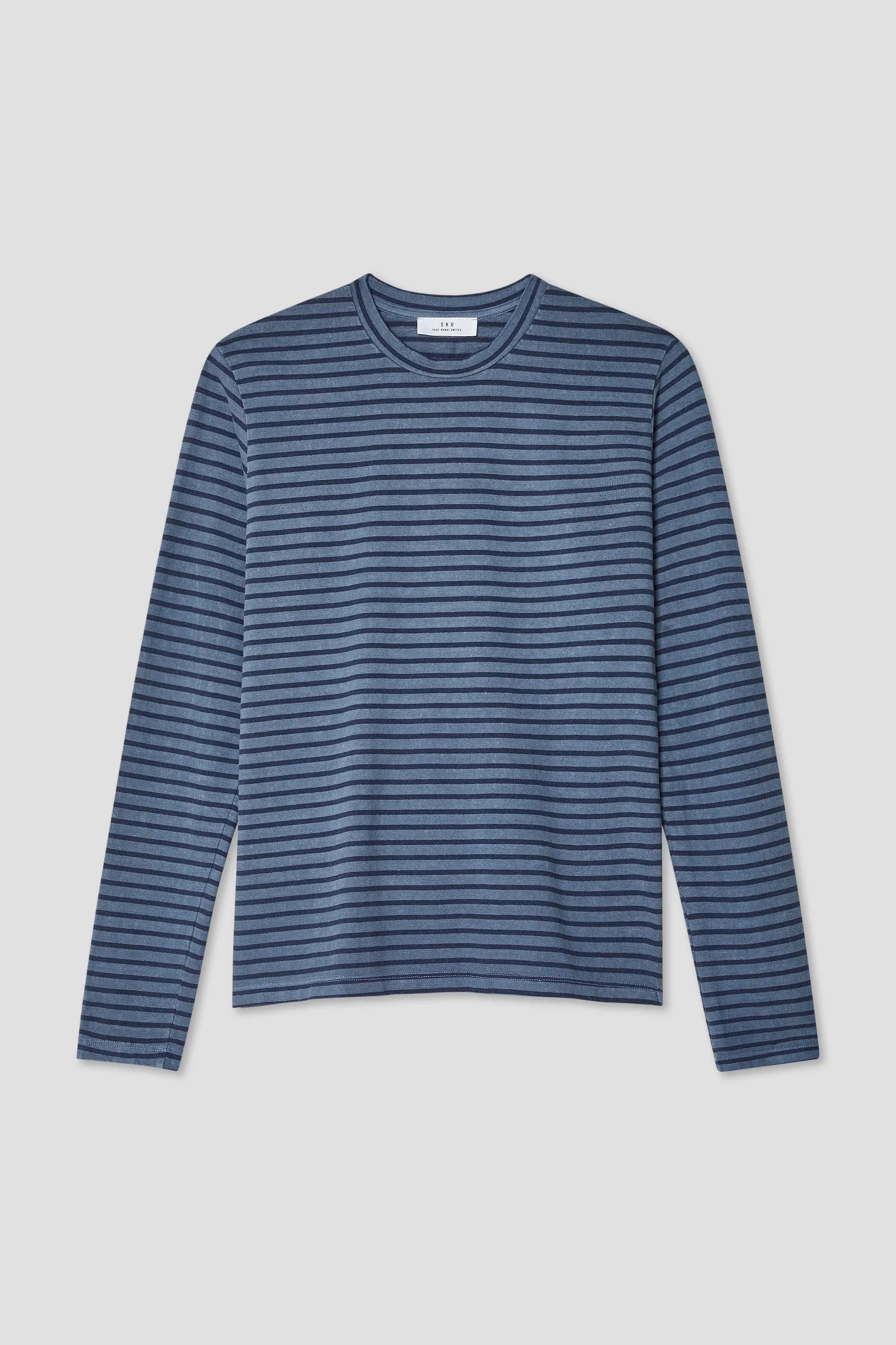 L/S Organic Hemp Stripe Crew Tee