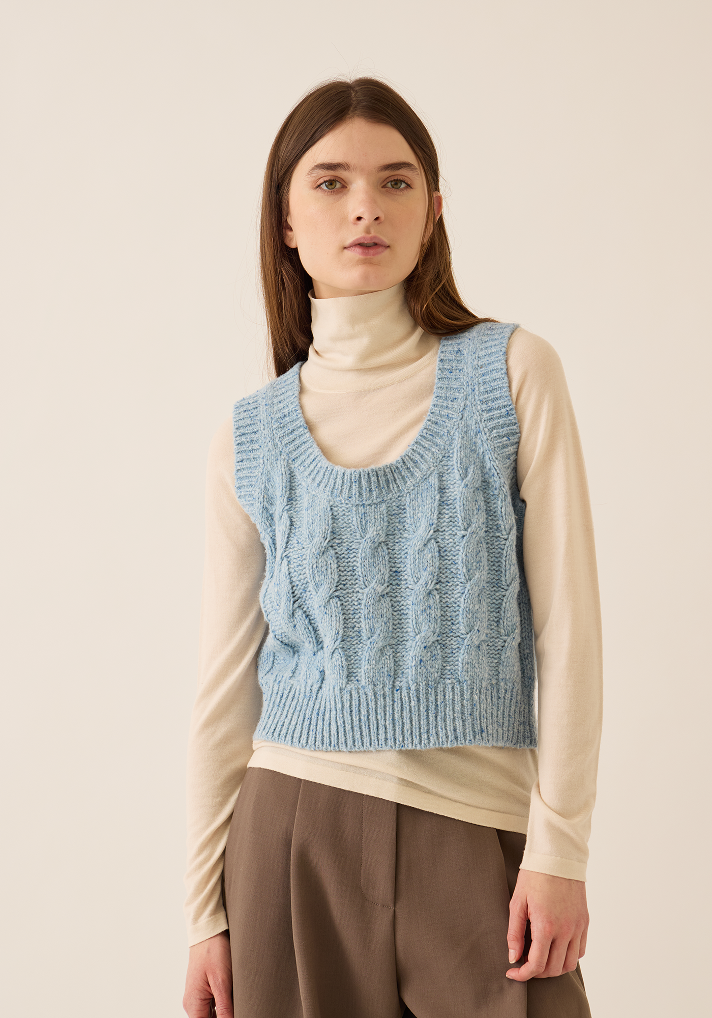 Hillary Speckled Wool Vest