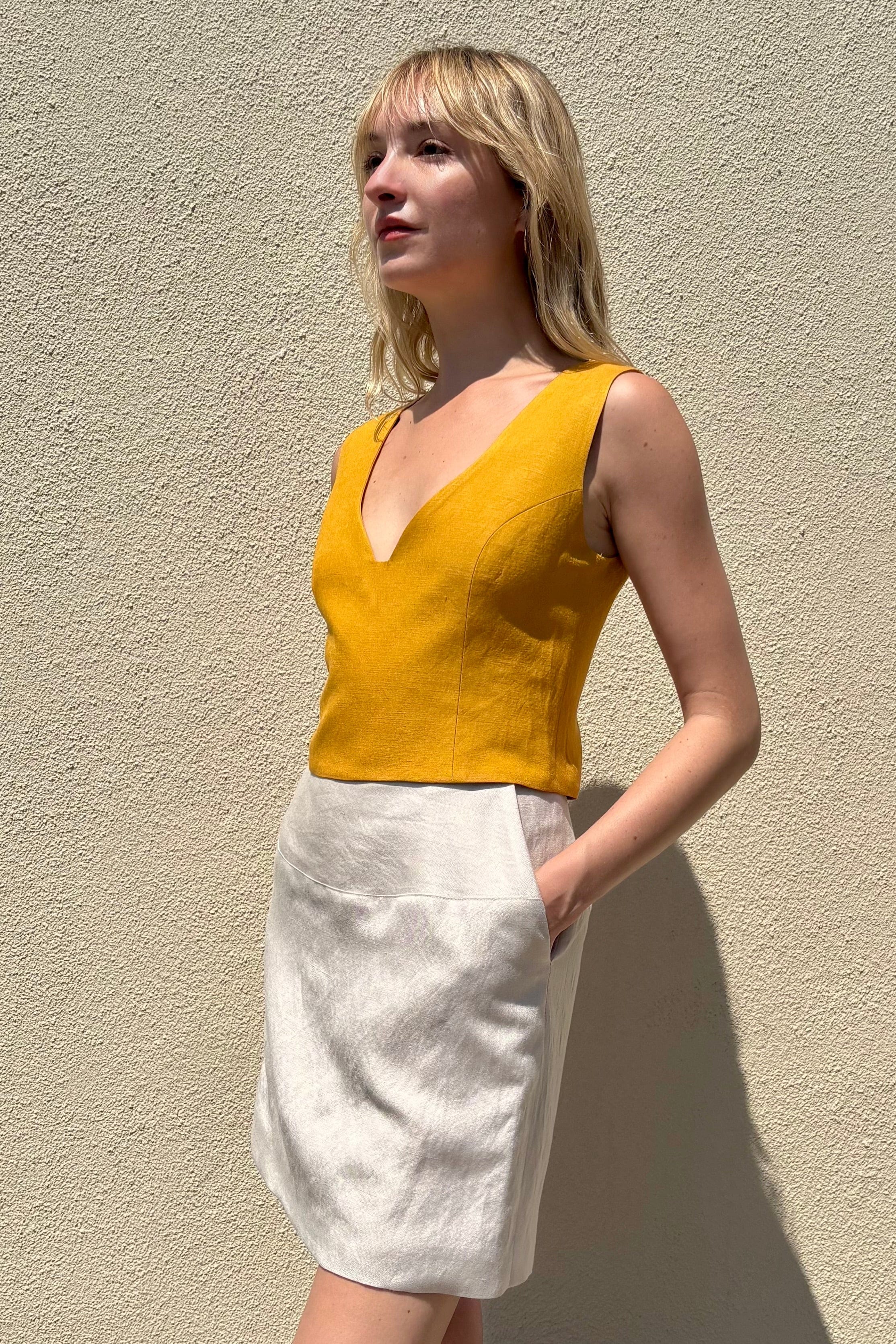 Sophie Top in Linen Blend