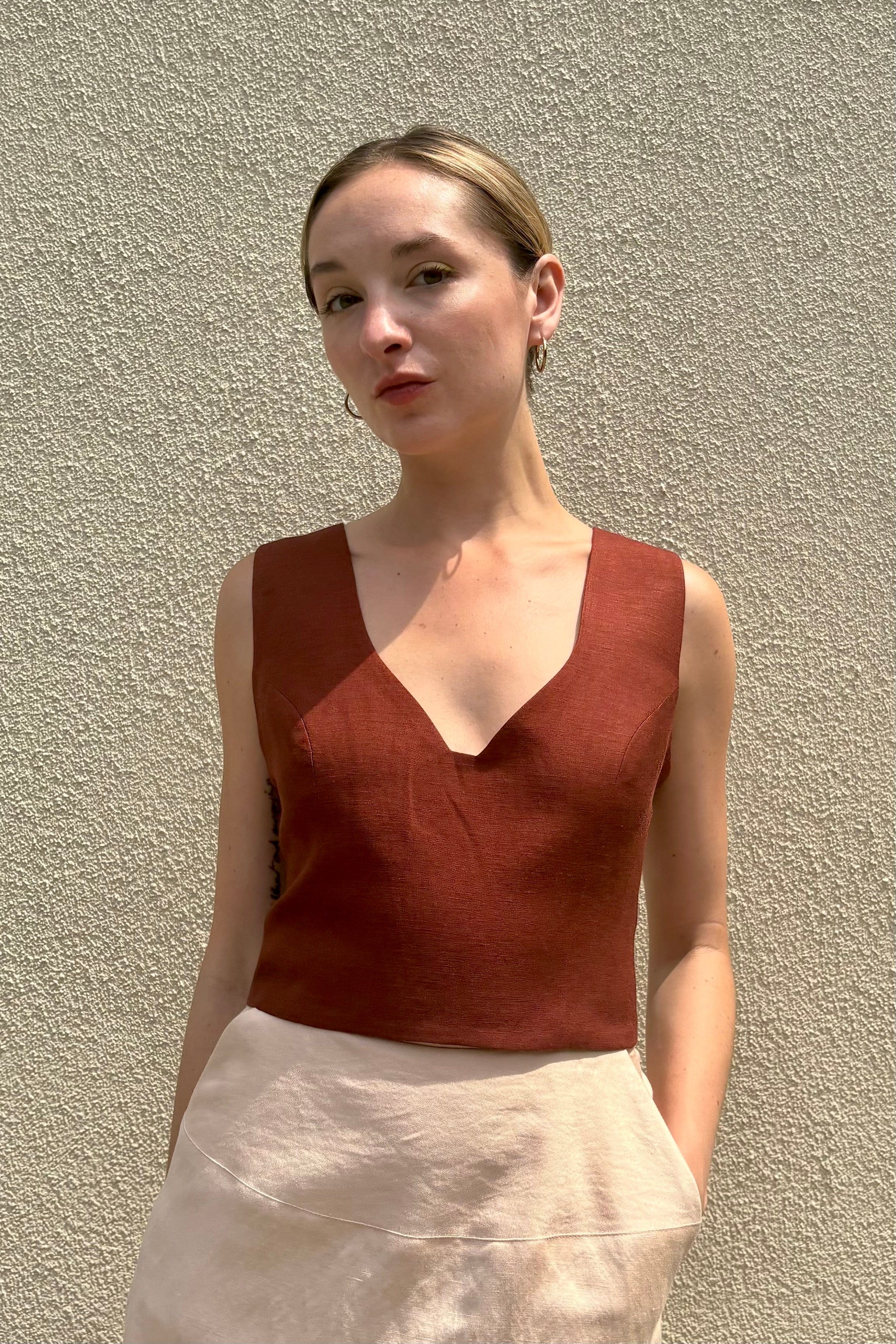Sophie Top in Linen Blend